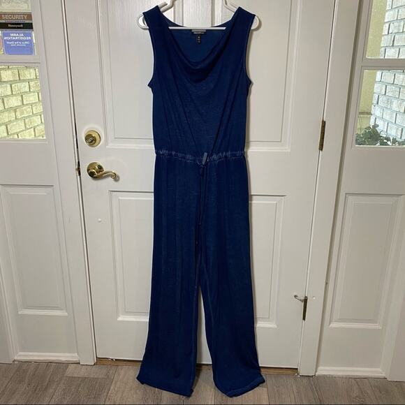 Allison Britney Short Sleeve drape Neck Jumpsuit M - Picture 5 of 5